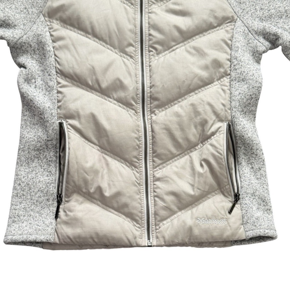 Marmot Women Jacket Medium Thea 700 Fill Down Insulate Gray Puffer Fleece Winter - Picture 4 of 16